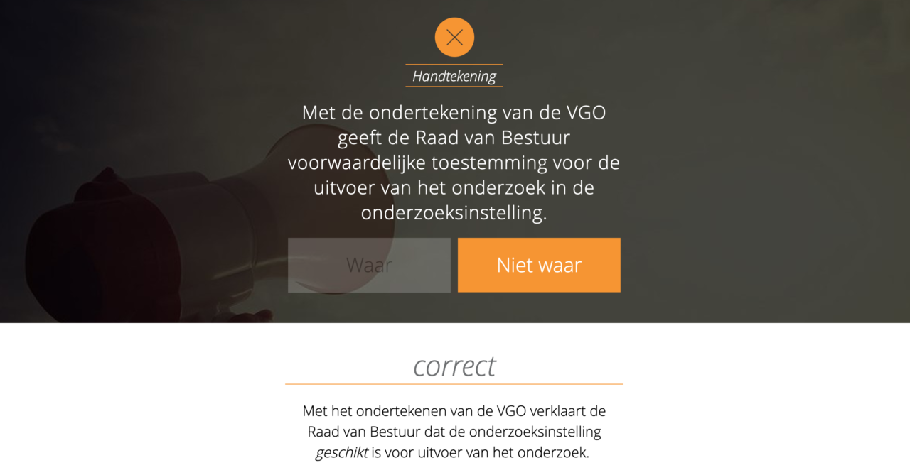 VGO Verklaring Geschiktheid Onderzoeksinstelling